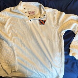 League Woodberry Forest School Tan Quarter Snap Pullover Orange Black W Logo